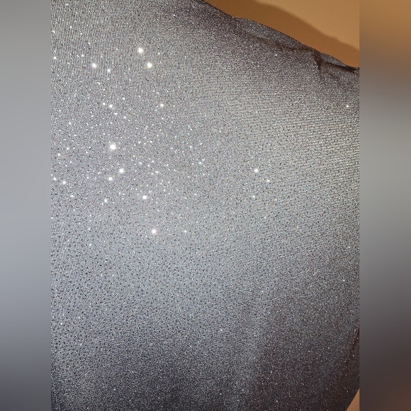 Roz & Ali Metallic  Sparkle Gray Cowl Neck Top SLEEVELESS Size XL - Picture 6 of 6